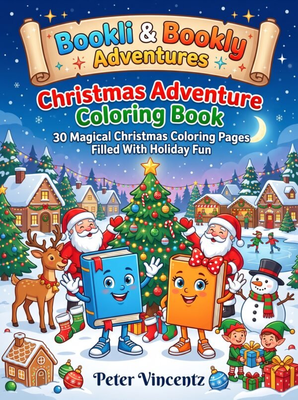 Bookly & Bookli Christmas Adventure Coloring Book