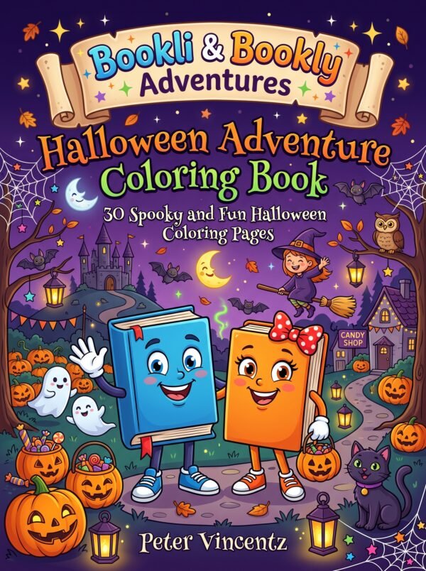 Bookly & Bookli Halloween Adventure Coloring Book